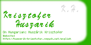 krisztofer huszarik business card