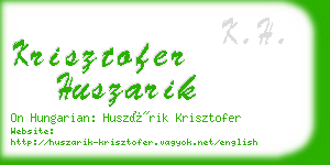 krisztofer huszarik business card